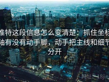 推特这段信息怎么变清楚：抓住坐标轴有没有动手脚，动手把主线和细节分开